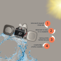 haut parleur spa caldera utopia avantages qualite sonore etanche