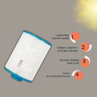 cartouche filtre spa fantasy spas 2.25m2 surface filtrante