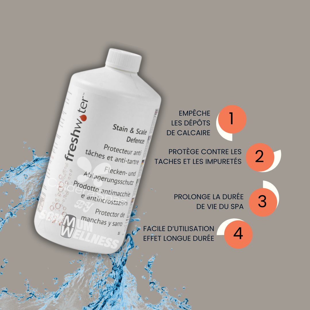 Protecteur anti-tache et anti-tartre FreshWater®️ – Une eau pure et un spa protégé