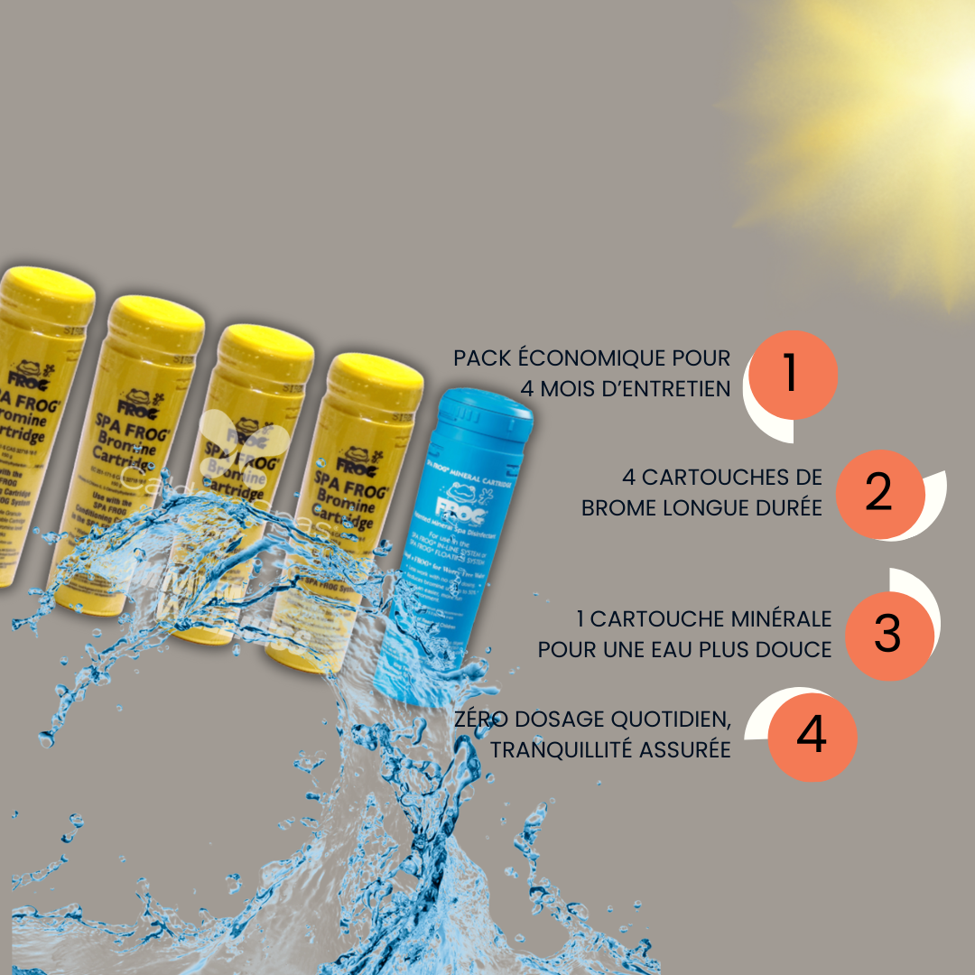 Pack Spa FROG 4 Mois – 5 Cartouches