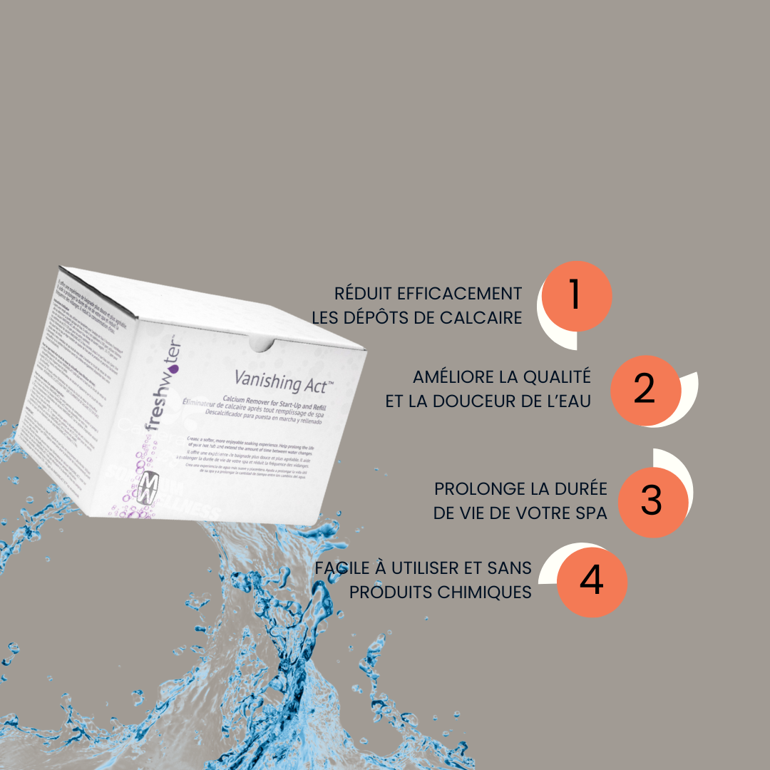 Adoucisseur Vanishing Act FreshWater®️ – Réduction du calcaire pour un spa plus doux