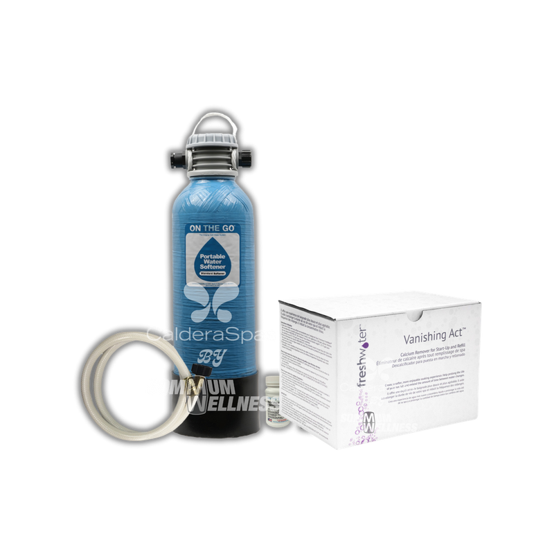 Adoucisseur portable On The Go et anti-calcaire Vanishing Act FreshWater contre l'eau dure dans un spa