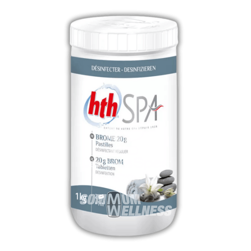 Pastilles de brome HTH 1 kg pour la désinfection de l'eau d'un spa Caldera