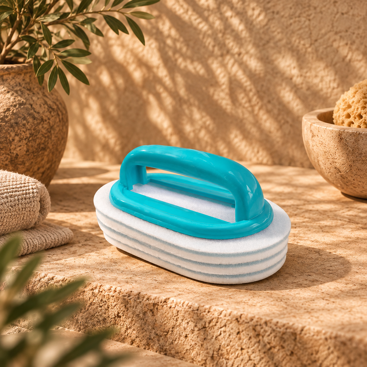 Nettoyage de la ligne d'eau d'un spa à la brosse Bayrol