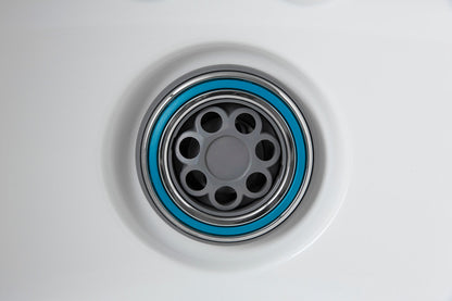 détail bonde d’évacuation du spa de nage Endless Pools X500