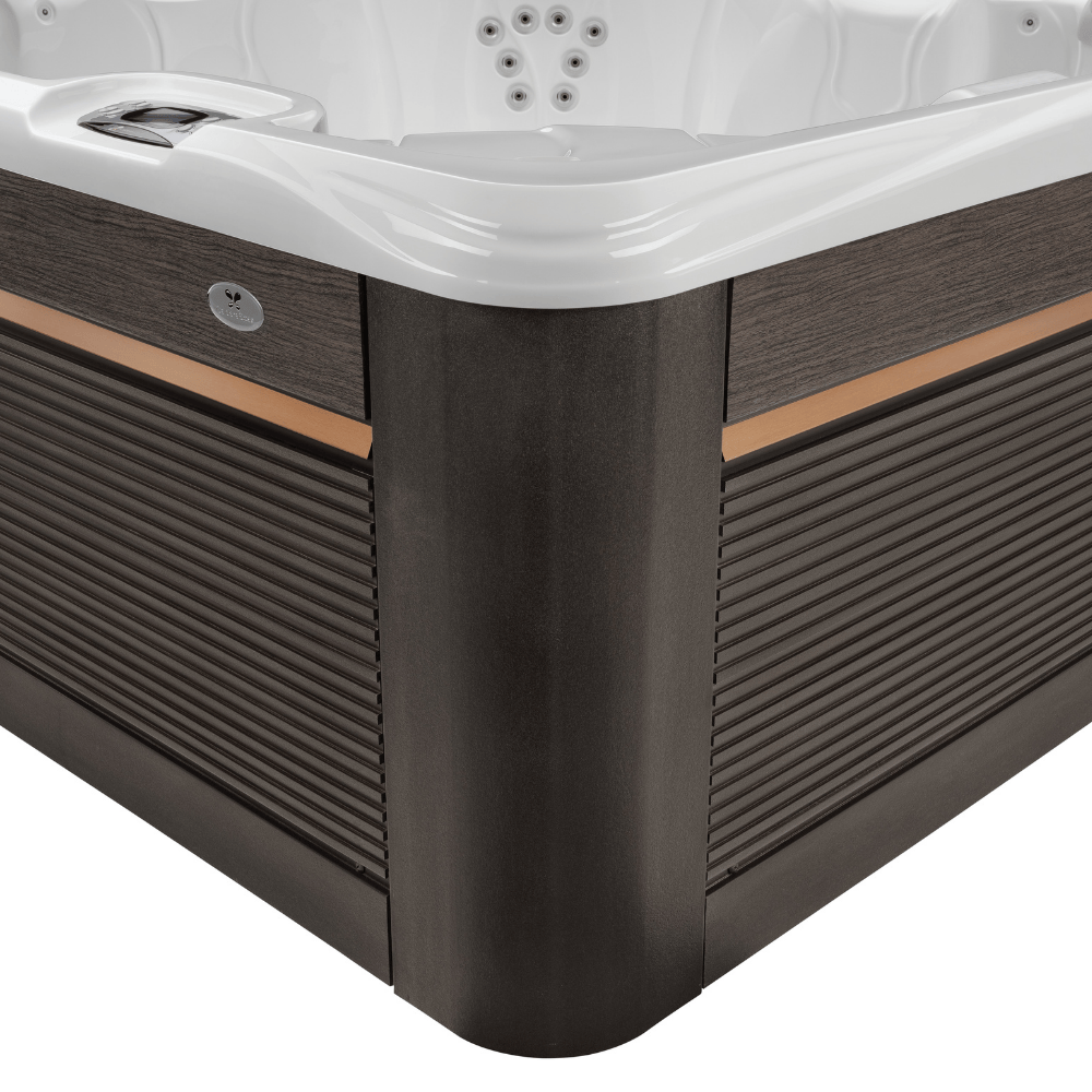 habillage extérieur EcoTech™ finition bois du spa Caldera Seychelles gamme premium