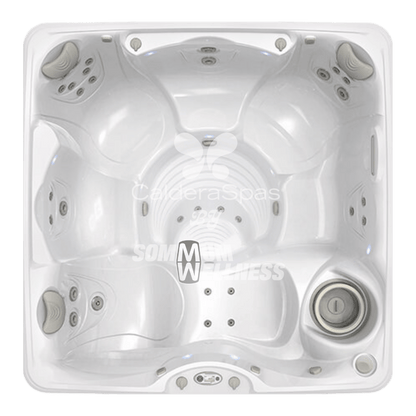 plan interieur spa Caldera Marino 6 places disposition jets hydrotherapie