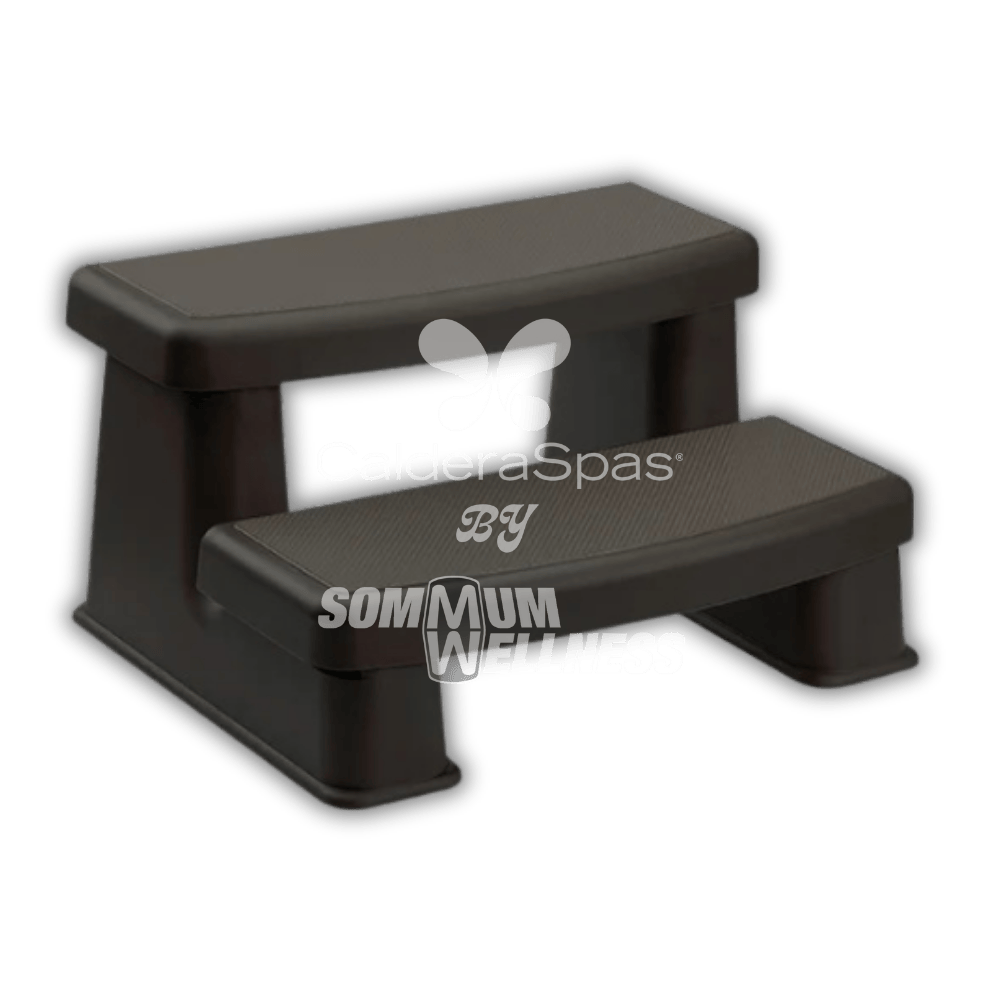 marche spa polymere marron effet bois naturel acces spa