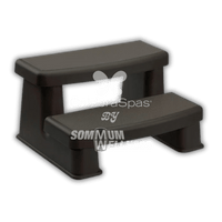 marche spa polymere marron effet bois naturel acces spa