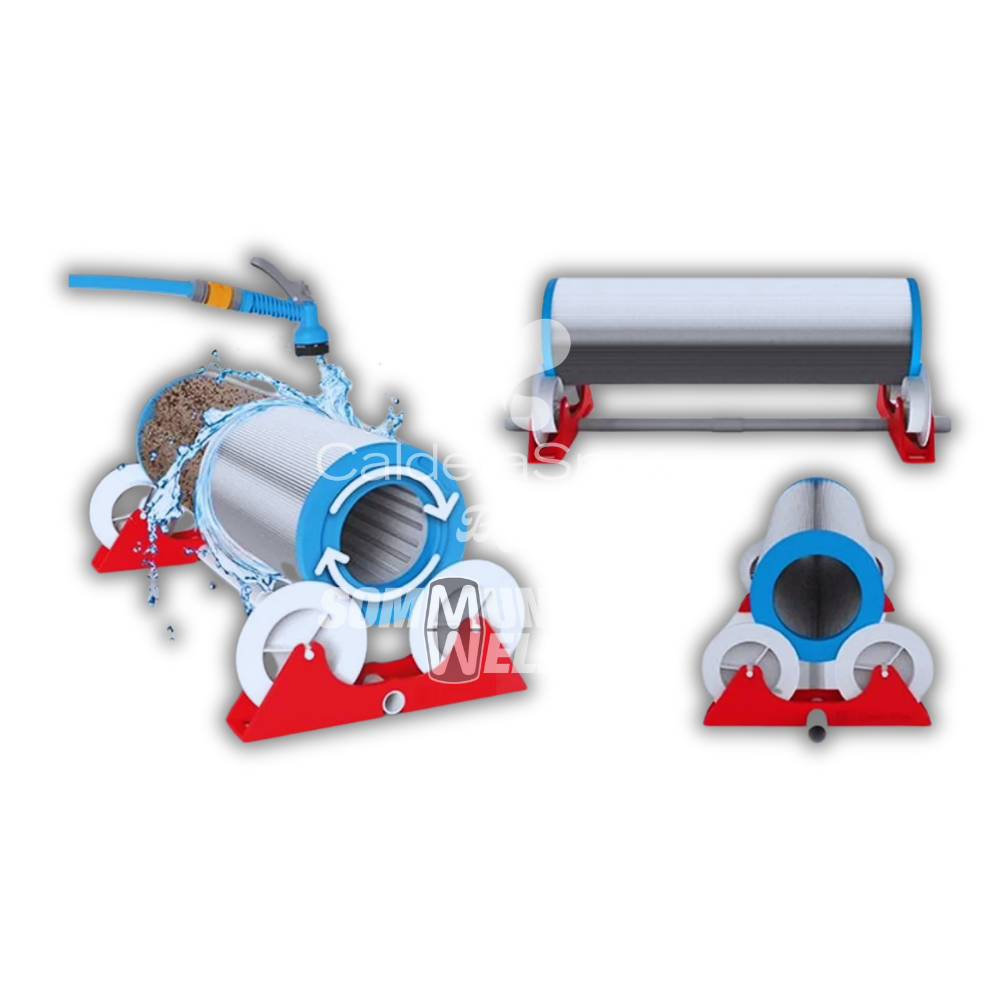 spin filter nettoyage filtre spa rotation jet eau
