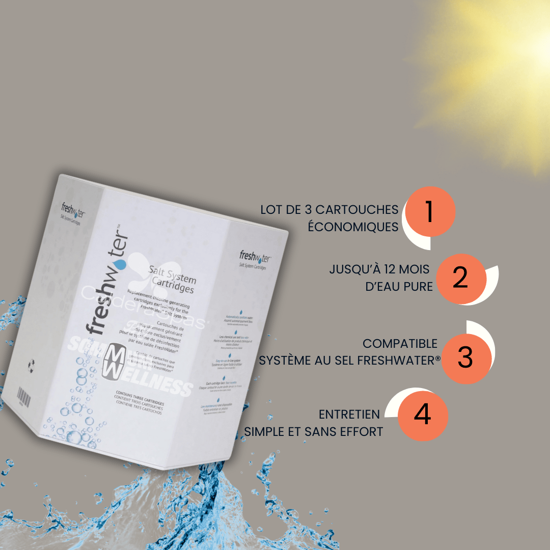 Pack 3 cartouches freshwater avec avantages produit