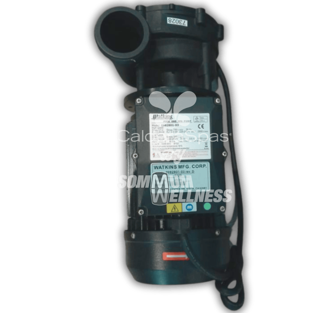 Pompe spa avec étiquette