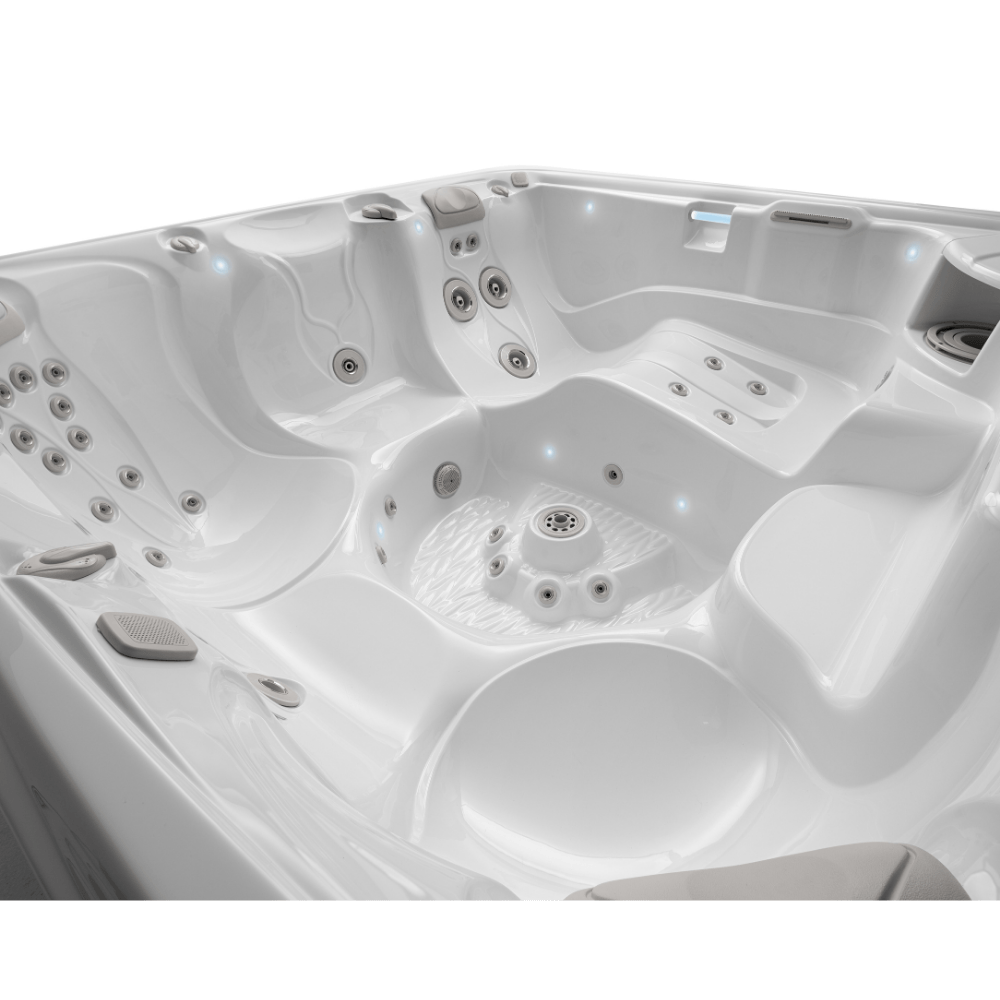 détails des sièges hydromassage du spa Caldera Seychelles avec jets VersaSsage™ et Euphoria™