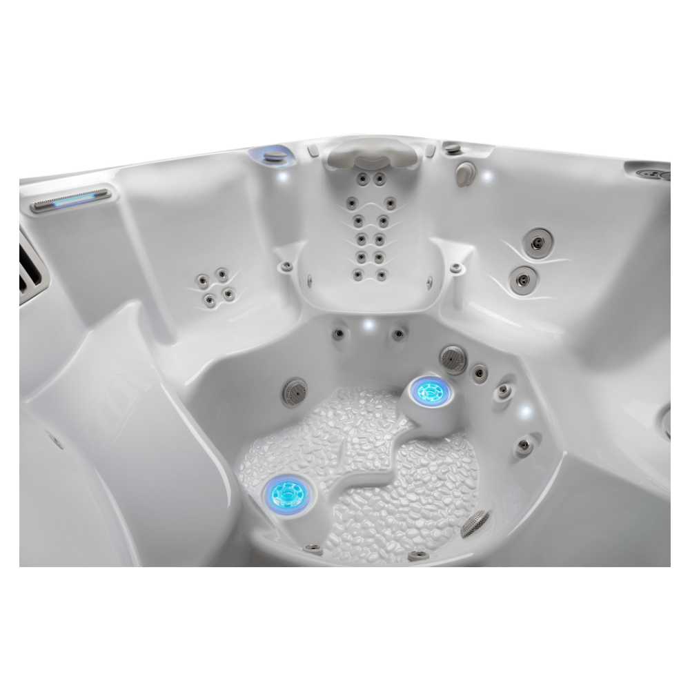 vue intérieure du spa Caldera Florence 6 places avec jets VersaSsage™, Euphoria™ et éclairage LED multi-zone
