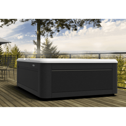 spa Caldera Vacanza Celio 3 places installe sur terrasse bois spa exterieur compact