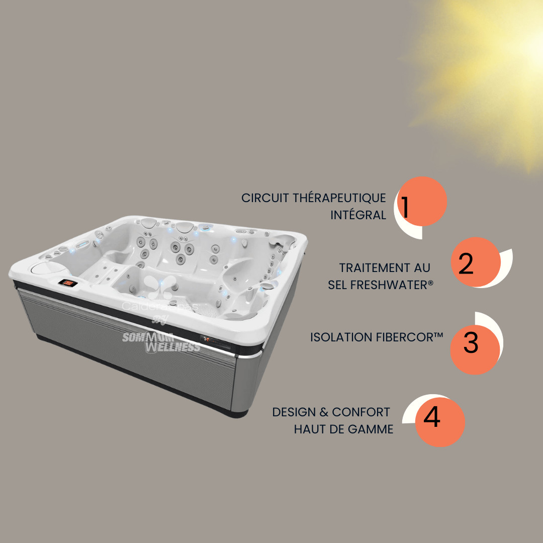 spa Caldera Cantabria Utopia avec système FreshWater IQ, isolation FiberCor et massage Atlas™