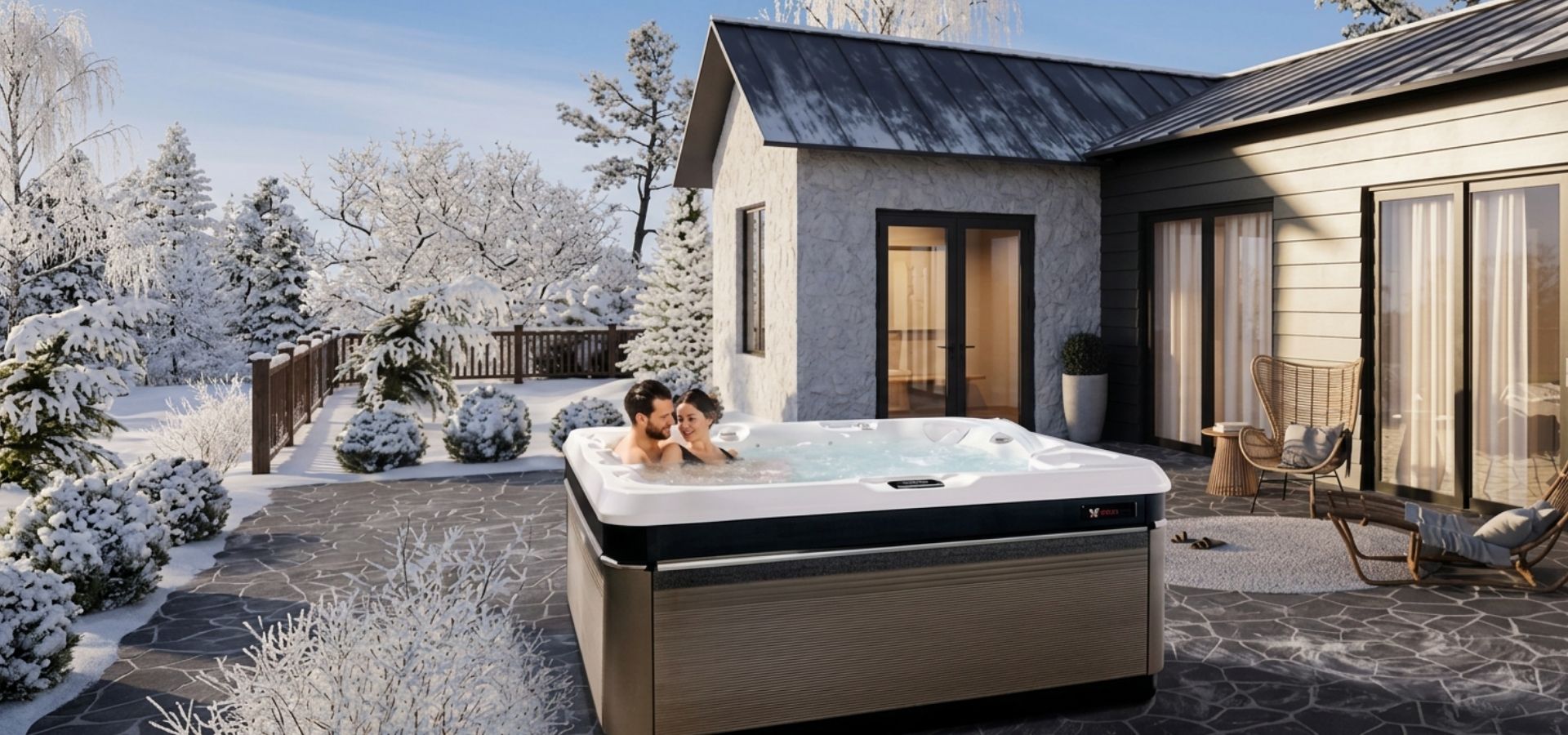 Spa Caldera en eau avec couple