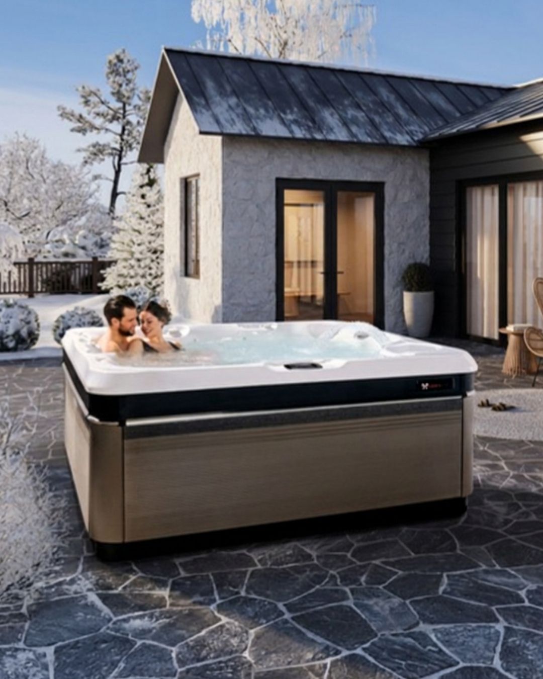 Spa Caldera en eau avec couple