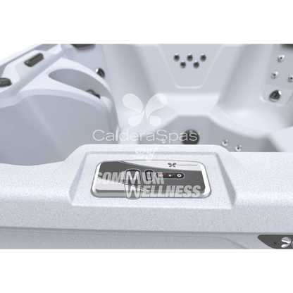 panneau de commande lcd intuitif du spa caldera bloom pour regler facilement la temperature et les fonctions