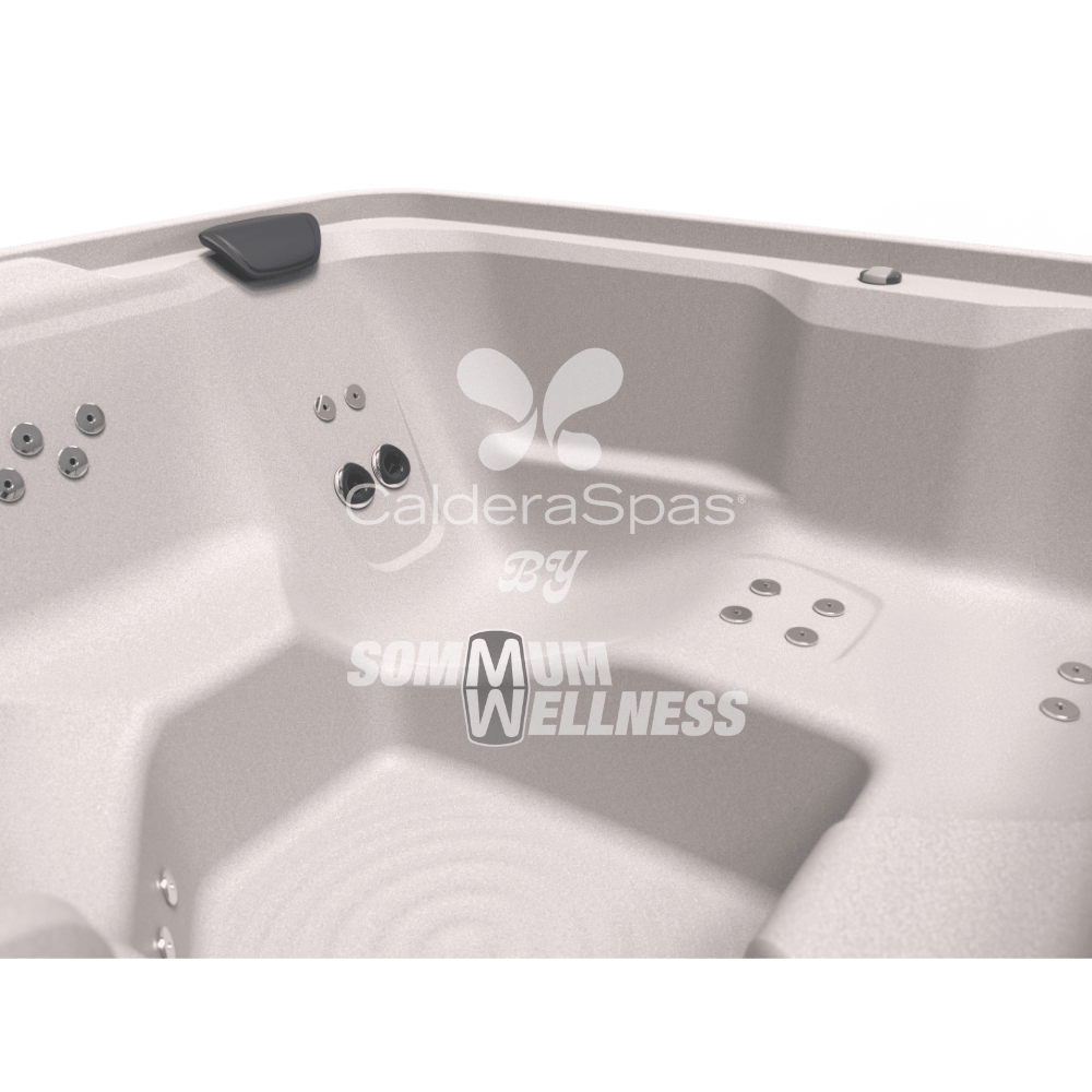 vue detaillee des assises et jets hydrotherapeutiques du spa caldera entice
