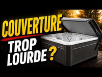 vidéo de démonstration d'un lève-couverture pour spa facilitant l'ouverture de la couverture