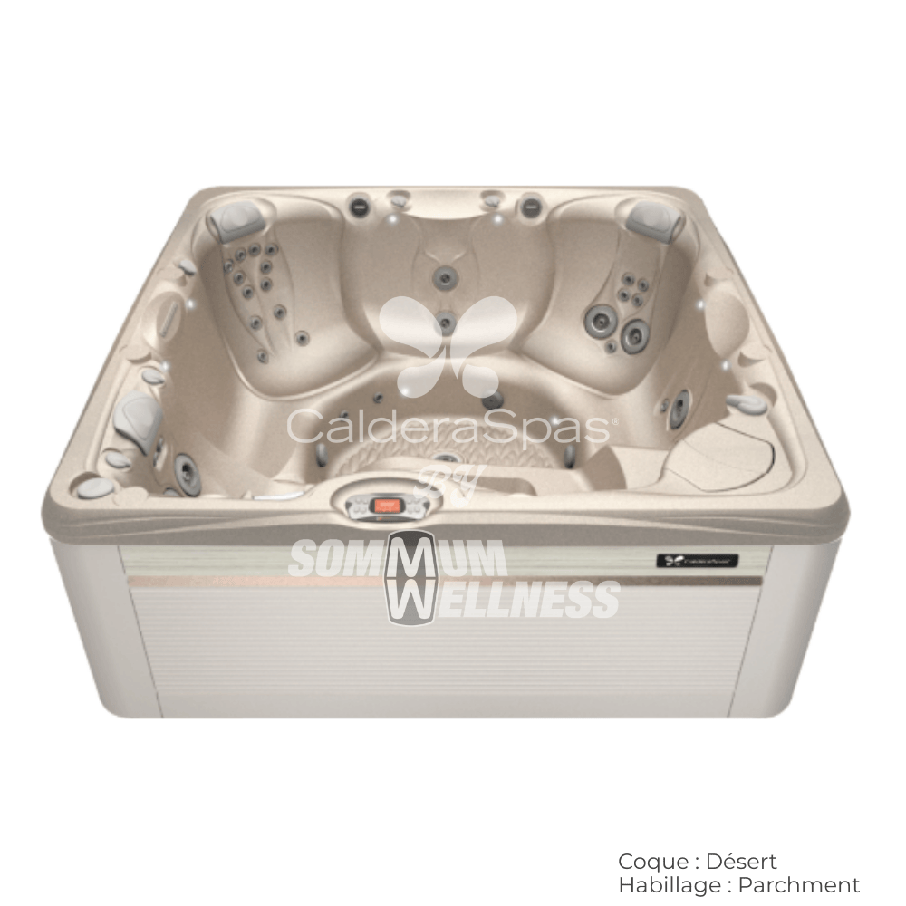 spa Caldera Makena Série Paradise 6 places coque Desert avec habillage Parchment