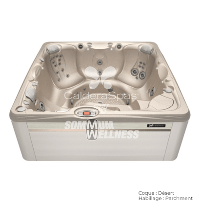 spa Caldera Makena Série Paradise 6 places coque Desert avec habillage Parchment
