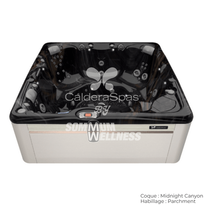 spa Caldera Makena Série Paradise 6 places coque Midnight Canyon avec habillage Parchment