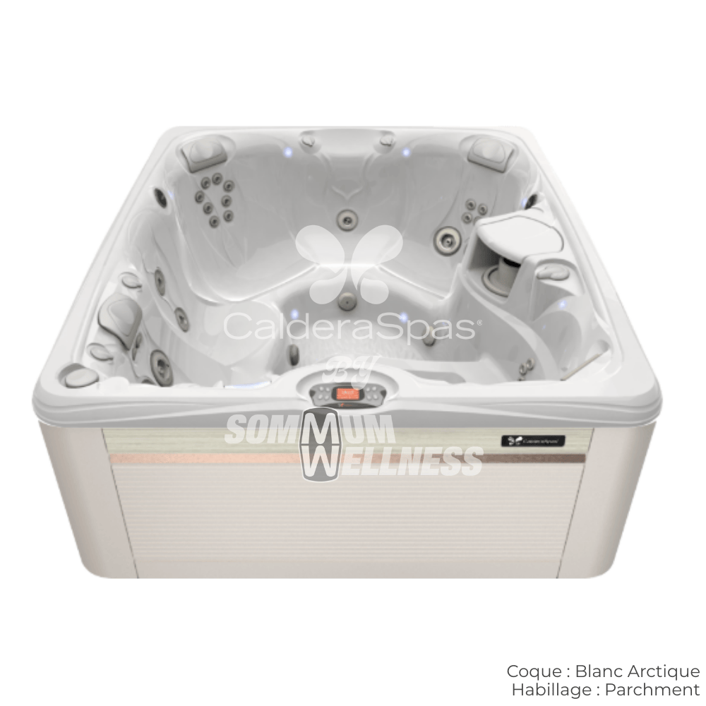 spa Caldera Martinique Blanc Arctique habillage Parchment 34 jets