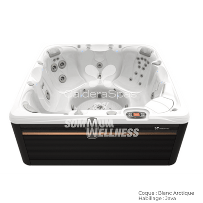 spa Caldera Reunion Serie Paradise 7 places coque Blanc Arctique habillage Java