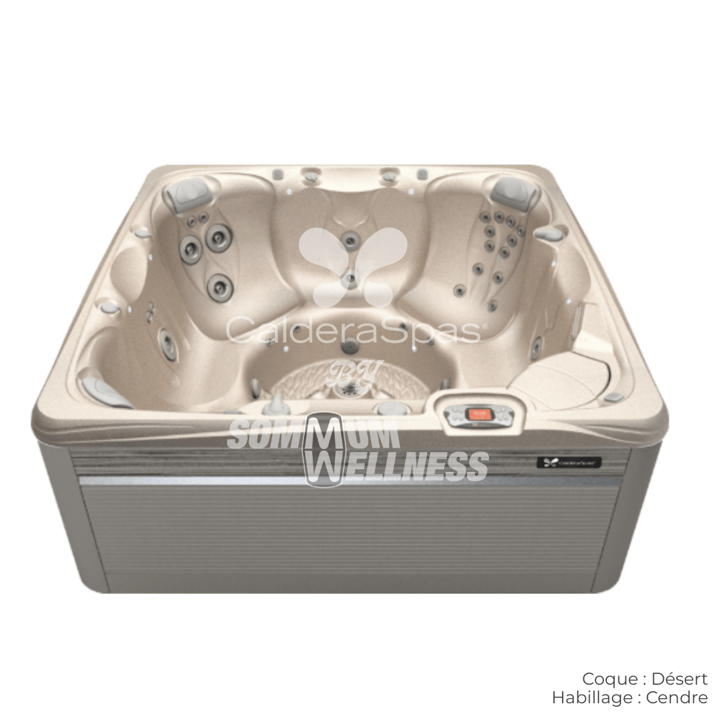 spa Caldera Reunion Serie Paradise 7 places coque Desert habillage Cendre