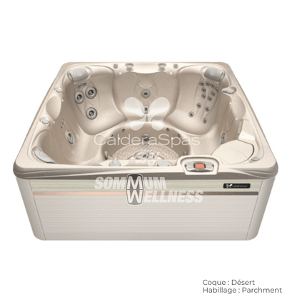spa Caldera Reunion Serie Paradise 7 places coque Desert habillage Parchment