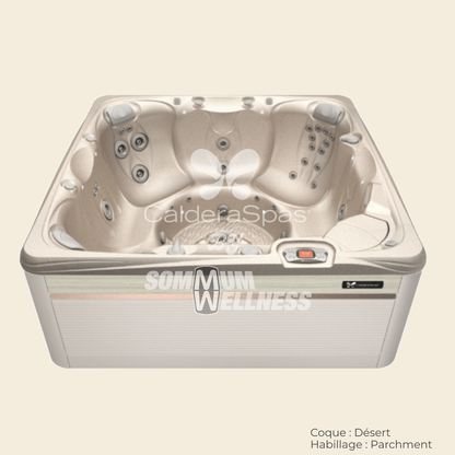spa Caldera Reunion Serie Paradise 7 places coque Desert habillage Parchment