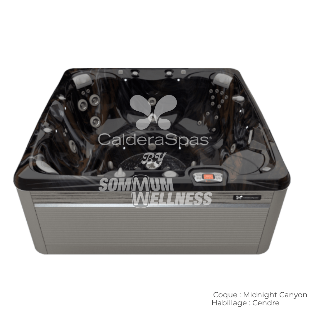 spa Caldera Reunion Serie Paradise 7 places coque Midnight Canyon habillage Cendre
