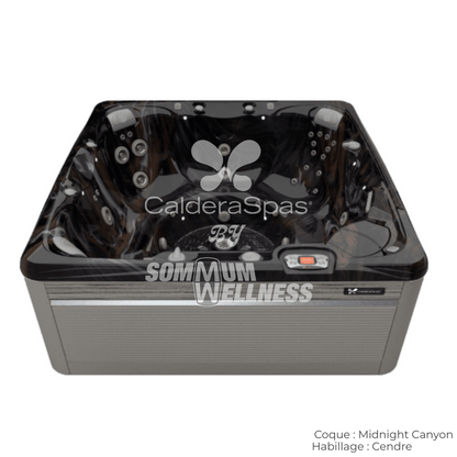 spa Caldera Reunion Serie Paradise 7 places coque Midnight Canyon habillage Cendre