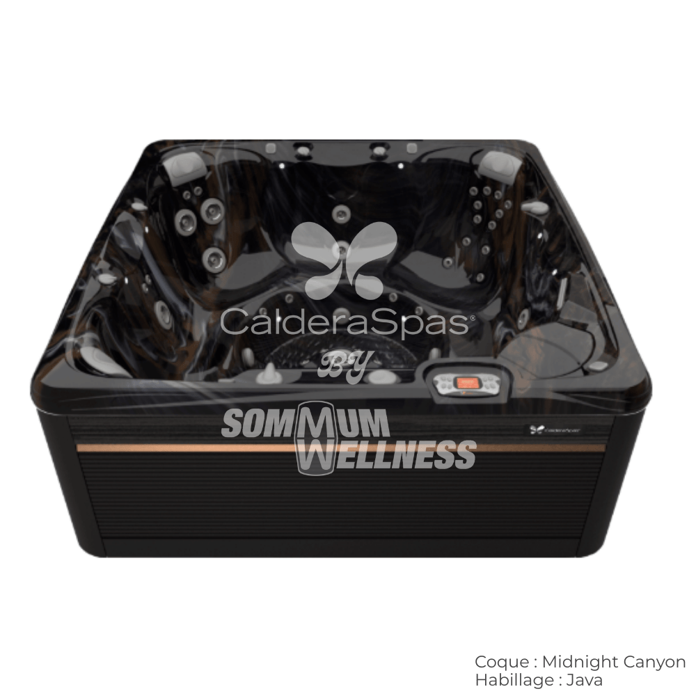 spa Caldera Reunion Serie Paradise 7 places coque Midnight Canyon habillage Java