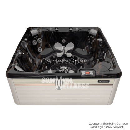 spa Caldera Reunion Serie Paradise 7 places coque Midnight Canyon habillage Parchment