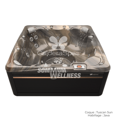 spa Caldera Reunion Serie Paradise 7 places coque Tuscan Sun habillage Java