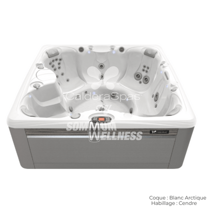 spa Caldera Salina Serie Paradise 7 places coque Blanc Arctique habillage Cendre