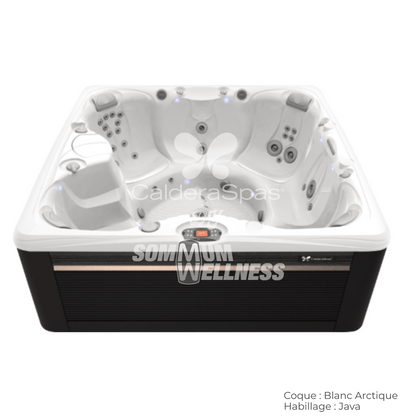 spa Caldera Salina Serie Paradise 7 places coque Blanc Arctique habillage Java