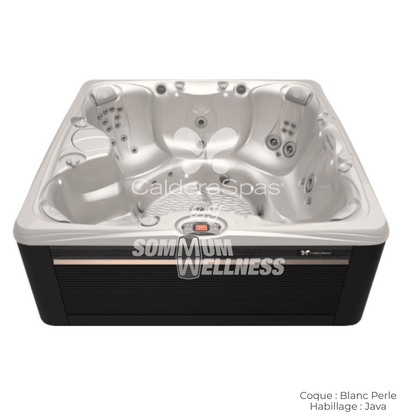 spa Caldera Salina Serie Paradise 7 places coque Blanc Perle habillage Java