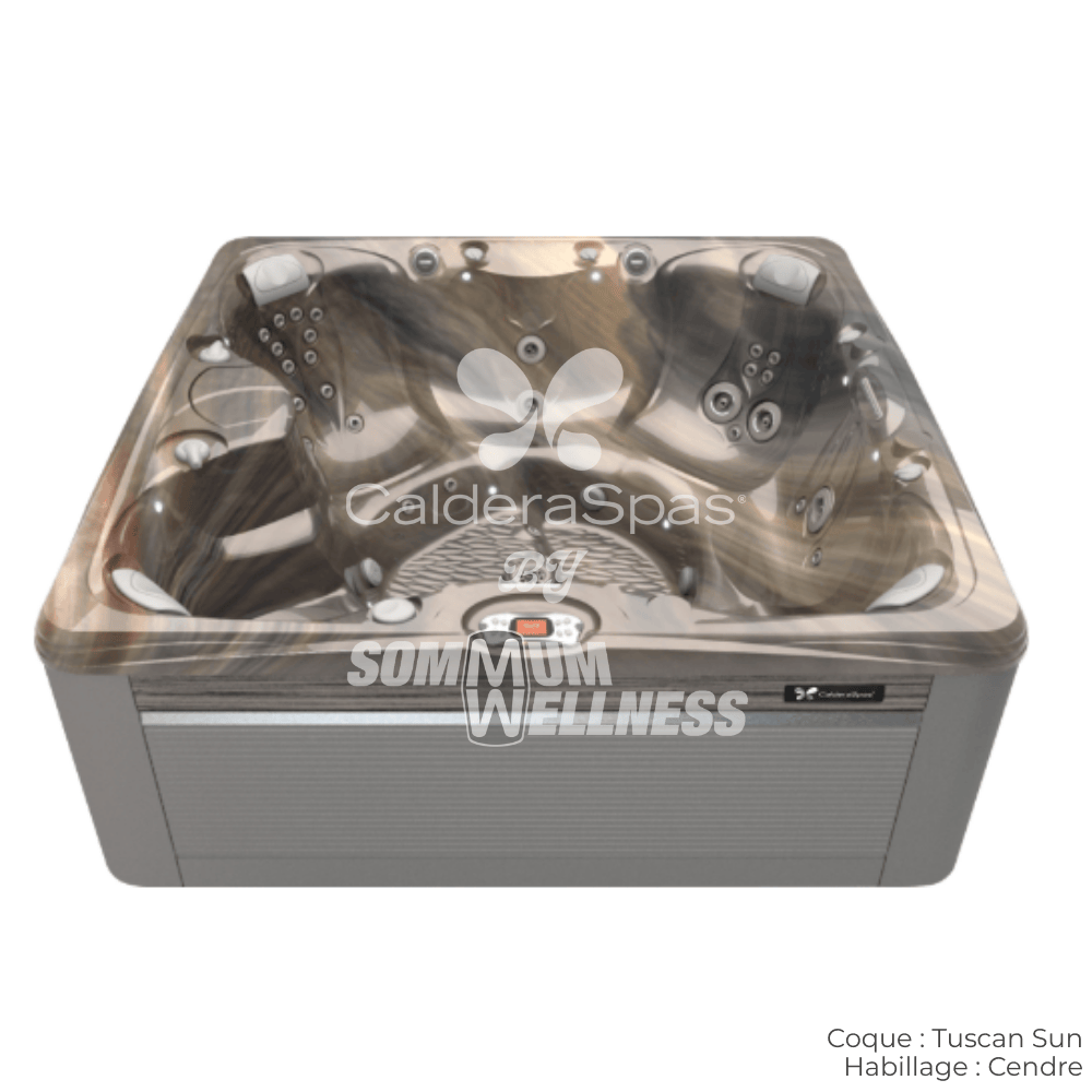 spa Caldera Salina Serie Paradise 7 places coque Tuscan Sun habillage Cendre