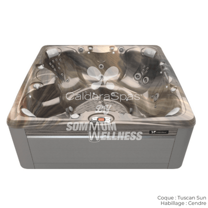 spa Caldera Salina Serie Paradise 7 places coque Tuscan Sun habillage Cendre