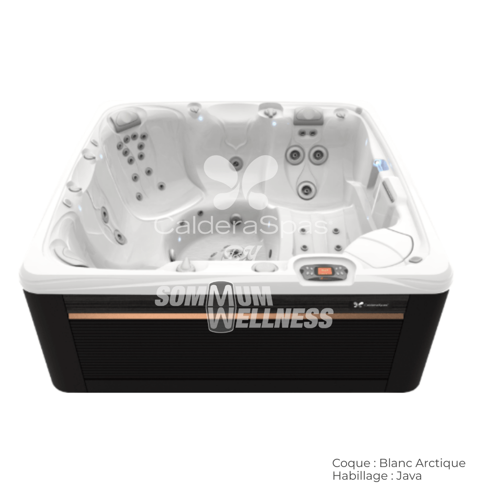 spa Caldera Seychelles Blanc Arctique habillage Java 6 places 43 jets Serie Paradise