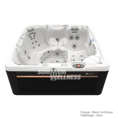 spa Caldera Seychelles Blanc Arctique habillage Java 6 places 43 jets Serie Paradise