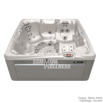 spa Caldera Seychelles Blanc Perle habillage Cendre 6 places 43 jets Serie Paradise