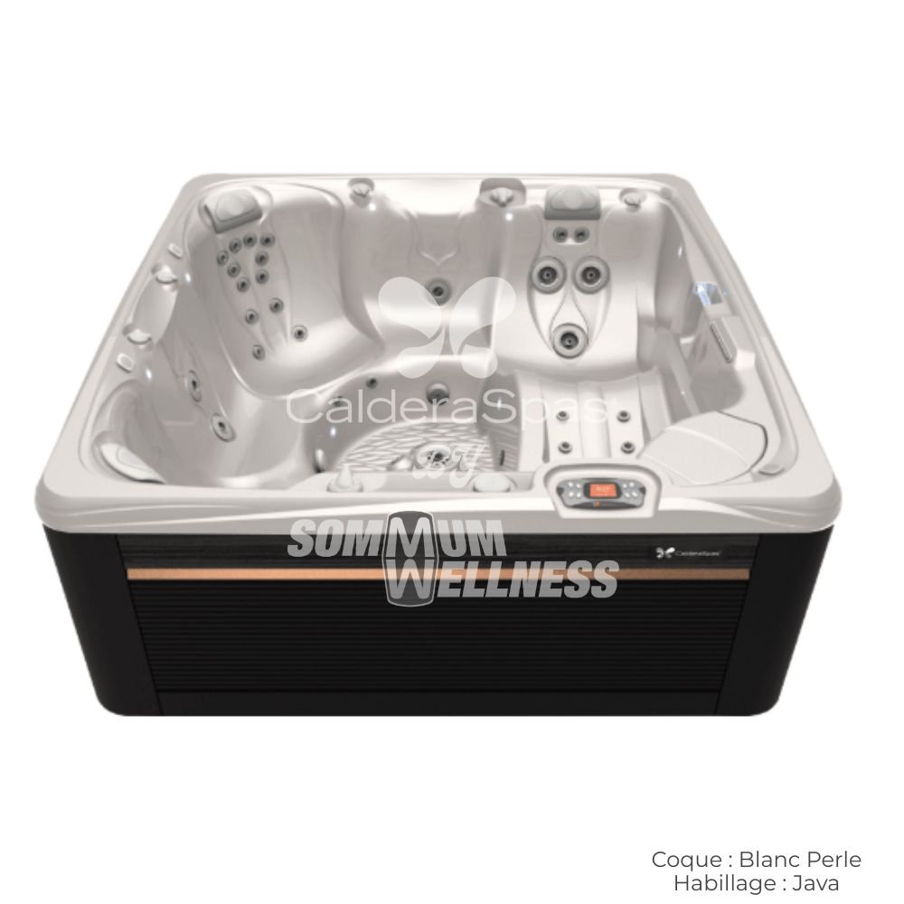 spa Caldera Seychelles Blanc Perle habillage Java 6 places 43 jets Serie Paradise
