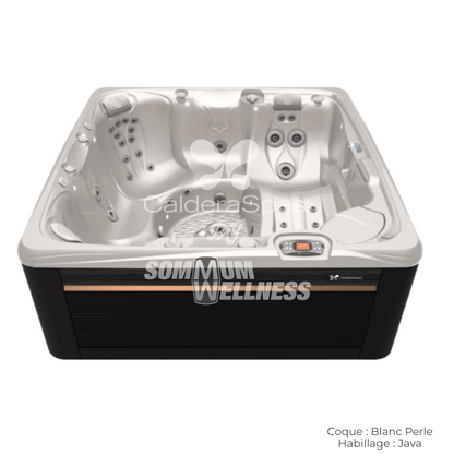 spa Caldera Seychelles Blanc Perle habillage Java 6 places 43 jets Serie Paradise