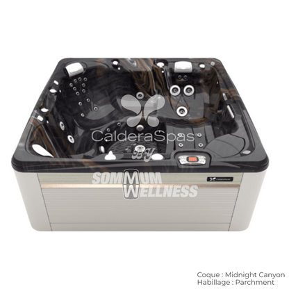 spa Caldera Seychelles Midnight Canyon habillage Parchment 6 places 43 jets Serie Paradise
