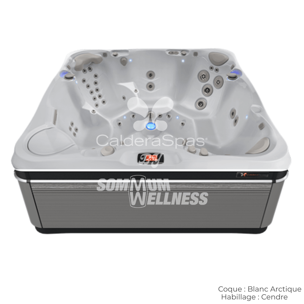 spa Caldera Florence 6 places coque Blanc Arctique avec habillage Cendre série Utopia™